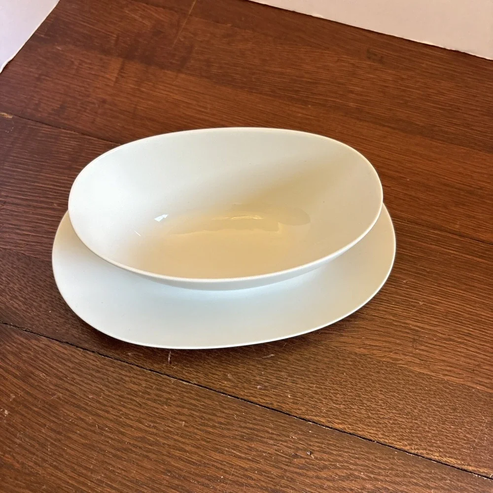 Sango Majestique Gravy/ Sauce Boat With Underplate Made In Japan‎ White